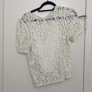 White lace top with camisole included size S
